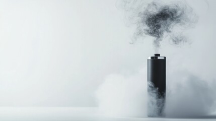 A vaping device with a matte finish on a clean, white background. Featuring modern technology and gentle vapor