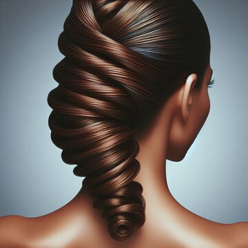 Tightly Coiled Her hair is tightly coiled suggesting a disciplin