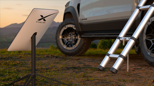 Starlink satellite internet from SpaceX on a camping trip