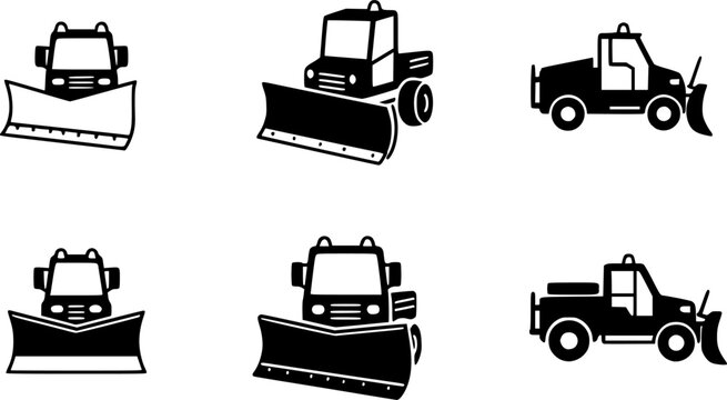 snowplow isolated icon. simple element illustration from winter concept icons. snowplow editable logo sign symbol design on white background. can be use for web and mobile 