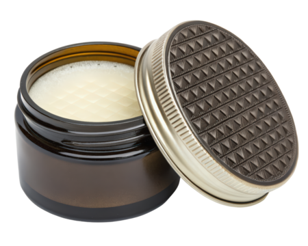 Jar of shaving cream on a transparent background