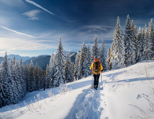 Generated image　冬のトレッキングコース