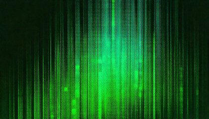 Light effect overlay on gradient neon green vertical pixel pattern. Raster texture with dither effect future artwork background.
