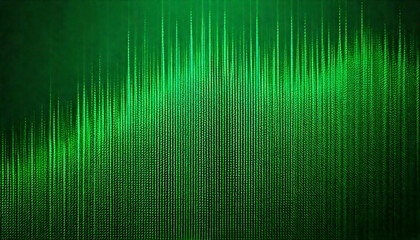 Light effect overlay on gradient neon green vertical pixel pattern. Raster texture with dither effect future artwork background.