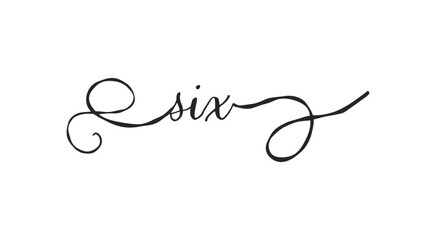 Six card. Hand drawn quote. Modern brush calligraphy. Isolated on white background