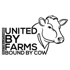 This modern and stylish vector design is perfect for t-shirts, banners, and wall art, celebrating the unity of cattle farmers. The bold typography 