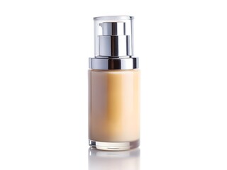 Naklejka premium makeup foundation and samples on background