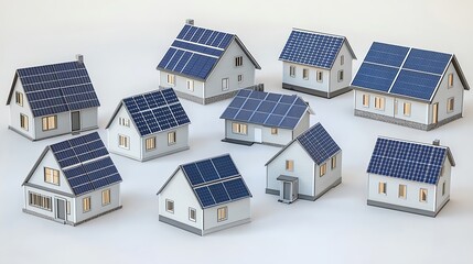 Modern Eco-Friendly Sustainable House Models with Solar Panels