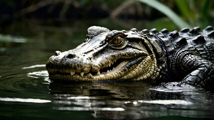 Obraz premium crocodile in the water