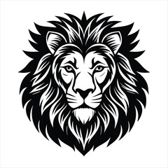 lion silhouette vector style