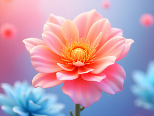Obraz premium Colorful flower graphic poster PPT background, abstract flower computer wallpaper background