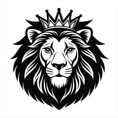 lion silhouette vector style