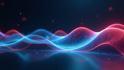 Fototapeta premium Holographic Minimalism: Digital Lines & Light Wallpaper