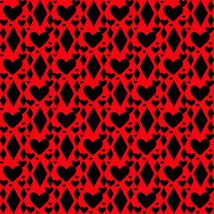 Obraz premium seamless pattern with red hearts