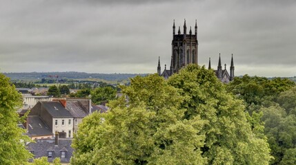 château et ville de Kilkenny en Irlande