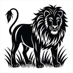 Obraz premium lion silhouette vector style