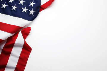 Patriotic Display of United States Flag with Stars and Stripes for National Celebrations. Generative Ai