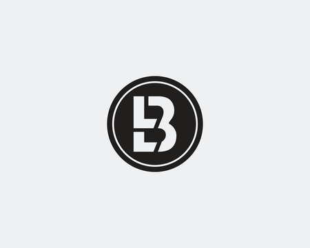LLb Circle Logo Design, Black Text Logo