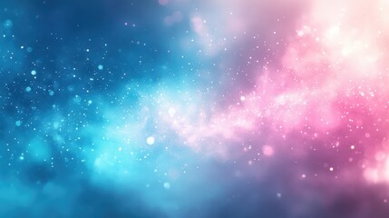 Fototapeta premium Captivating high-res close-up of a cosmic blue-pink starry expanse, showcasing vibrant celestial wonders and distant constellations in mesmerizing detail