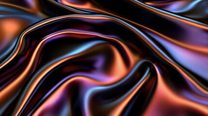 Fototapeta premium A futuristic red-to-purple gradient background featuring a dynamic, flowing silk texture, creating movement and a visually striking effect