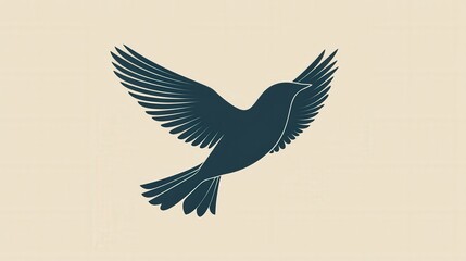 Fototapeta premium A Symbol of Peace: A beautifully rendered illustration of a dove in flight, a timeless symbol of peace and hope, is elegantly depicted against a soft, neutral background.