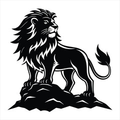 Fototapeta premium lion silhouette vector style