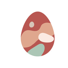 Boho Easter concept design, bunnies, eggs, flowers and rainbows in pastel and terracotta colors, flat vector illustrations