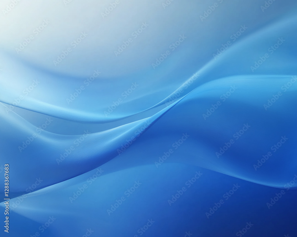 Aufkleber a smooth flowing blue fabric with soft gradients and curves, creating a peaceful and serene atmosphe