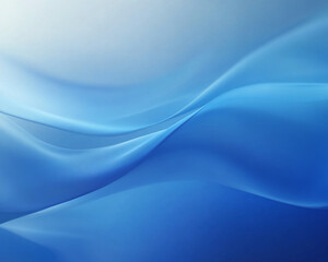 Fototapeta premium A smooth flowing blue fabric with soft gradients and curves, creating a peaceful and serene atmosphere. The image represents fluidity, tranquility, and a sense of calm.