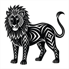 Obraz premium lion silhouette vector style