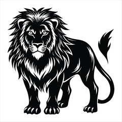 Obraz premium lion silhouette vector style