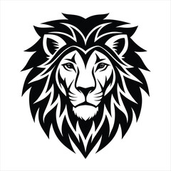 lion silhouette vector style