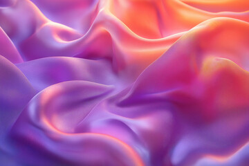 Obraz premium Abstract Silky Fabric with Gradient Colors and Light Play for Textiles and Design. Generative Ai