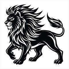 Obraz premium lion silhouette vector style