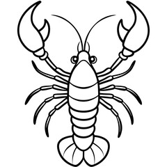 Minimalist Lobster Vector Art Design