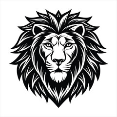 lion silhouette vector style
