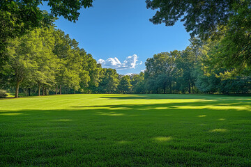 Fototapeta premium a clearing with green grass