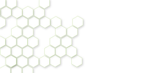 Hexagonal pattern background, Bright hexagon wallpaper or background , with white and black lines 3d hexagonal, Abstract white vector wallpaper with hexagon grid.