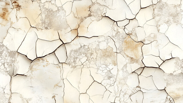 Cracked white wall texture with subtle beige hues.