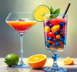 Summer cocktail drink.