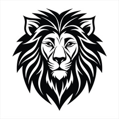 lion silhouette vector style