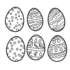 A simple and fun Easter egg coloring page with decorative patterns, perfect for kids and creative activities during Easter celebrations.


