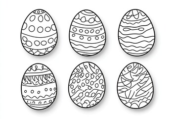 A simple and fun Easter egg coloring page with decorative patterns, perfect for kids and creative activities during Easter celebrations.

