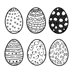 A simple and fun Easter egg coloring page with decorative patterns, perfect for kids and creative activities during Easter celebrations.

