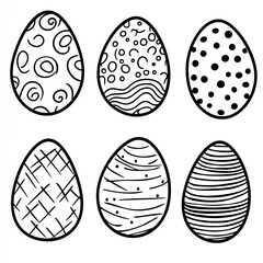 A simple and fun Easter egg coloring page with decorative patterns, perfect for kids and creative activities during Easter celebrations.

