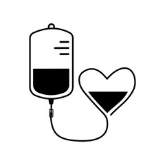 Blood bag icon isolate on white background.