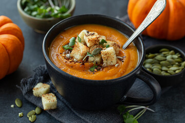 delicious pumpkin  soup