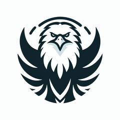 Fototapeta premium Powerful Eagle Mascot Logo Design Majestic Bird of Prey Emblem