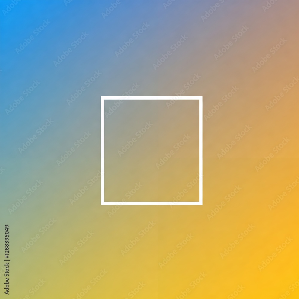 Poster a gradient color background with a blank square for a logo.