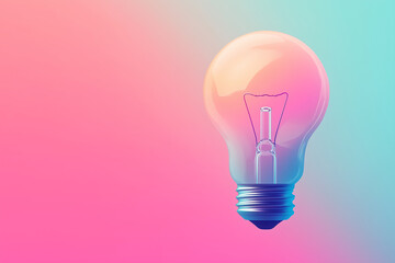 light bulb pink peach teal gradient